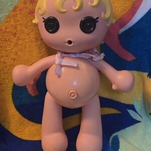 Lalaloopsy BABY Doll Full Size 11" Blonde Hair Black Button Eyes Born 09/05